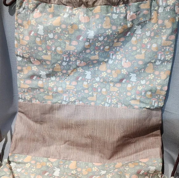 Handmade Forest Drawstring Backpack - Picture 3 of 3